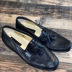 Mens Stacy Adam’s Black Leather loafers size 10